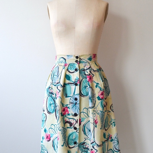 Vintage 1940s Bicycle Day Skirt - Picture 8 of 8